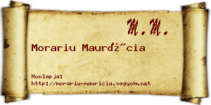 Morariu Maurícia névjegykártya